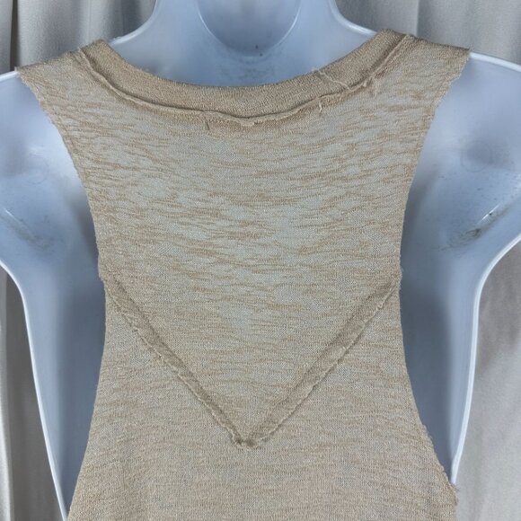 Project Social T Womens Sleeveless Beige Tank Top Medium Rayon/Polyester - Picture 3 of 5